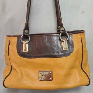 Valentina Yellow and Brown Satchel